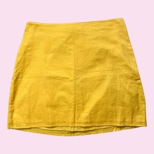 Abercrombie & Fitch Yellow cotton mini skirt size Medium NWOT